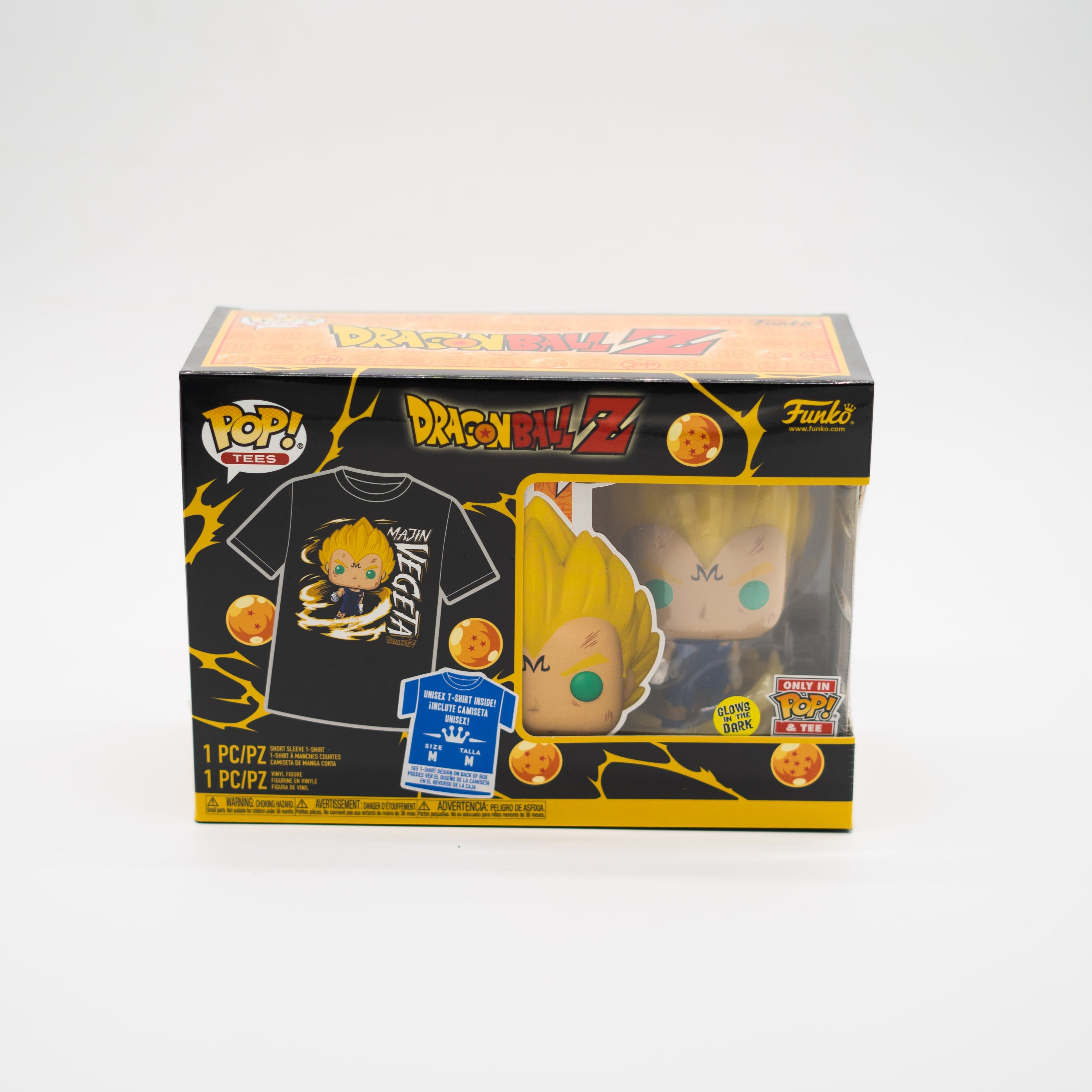 Funko Pop! Pop & Tee Majin Vegeta #862 GITD tamaño M