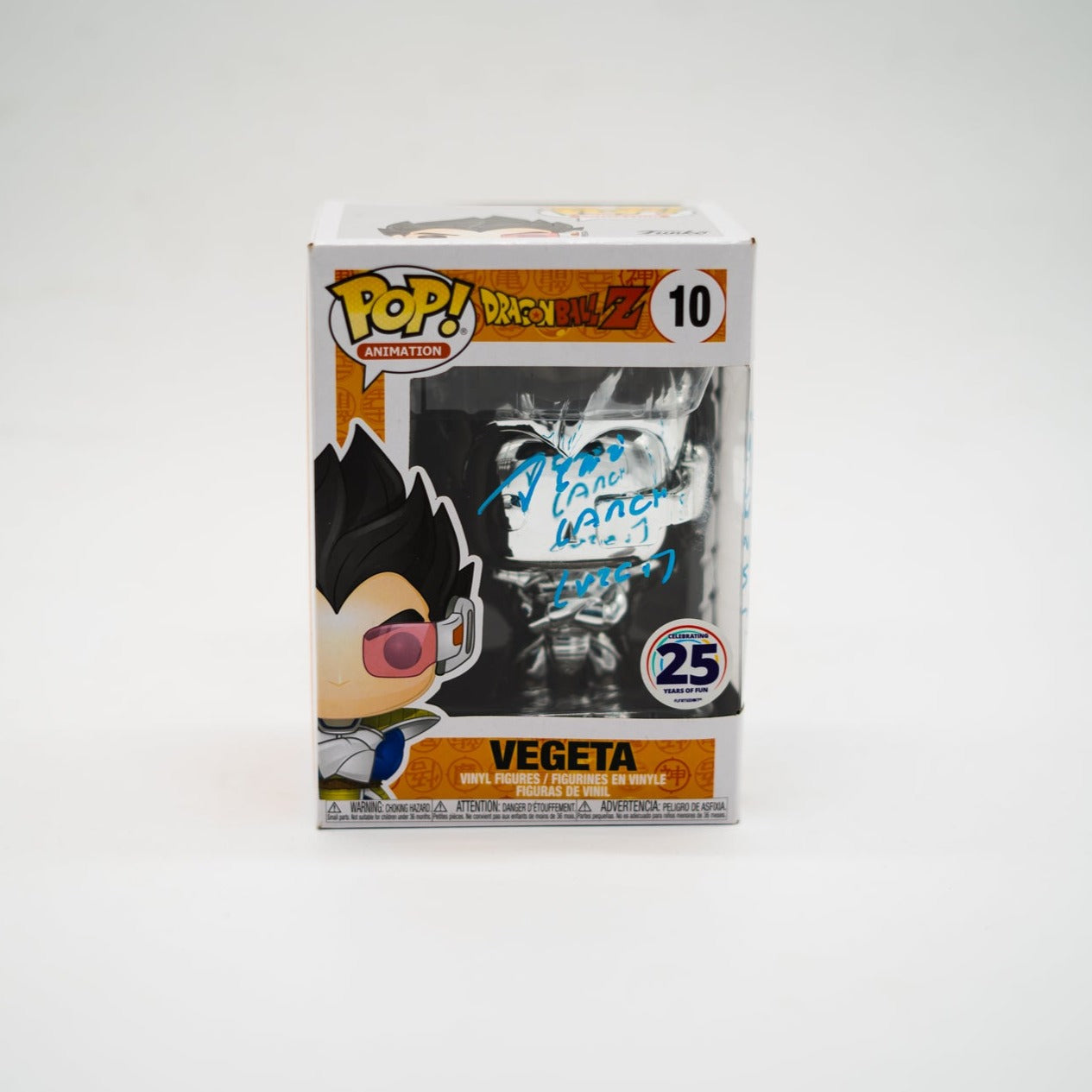 Funko Pop! Vegeta (Chrome) #10 25 Years Firmado por Rene Garcia