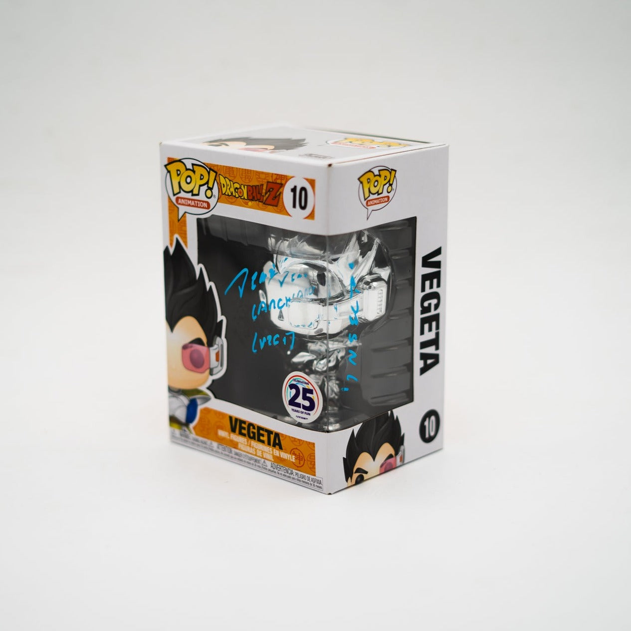 Funko Pop! Vegeta (Chrome) #10 25 Years Firmado por Rene Garcia