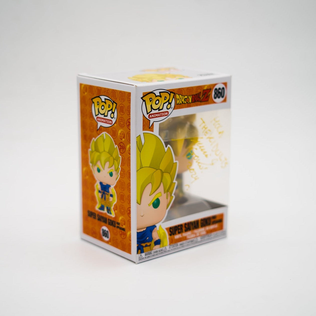 Funko Pop! Super Saiyan Goku First Apperance #860 firmado por Mario Castañeda