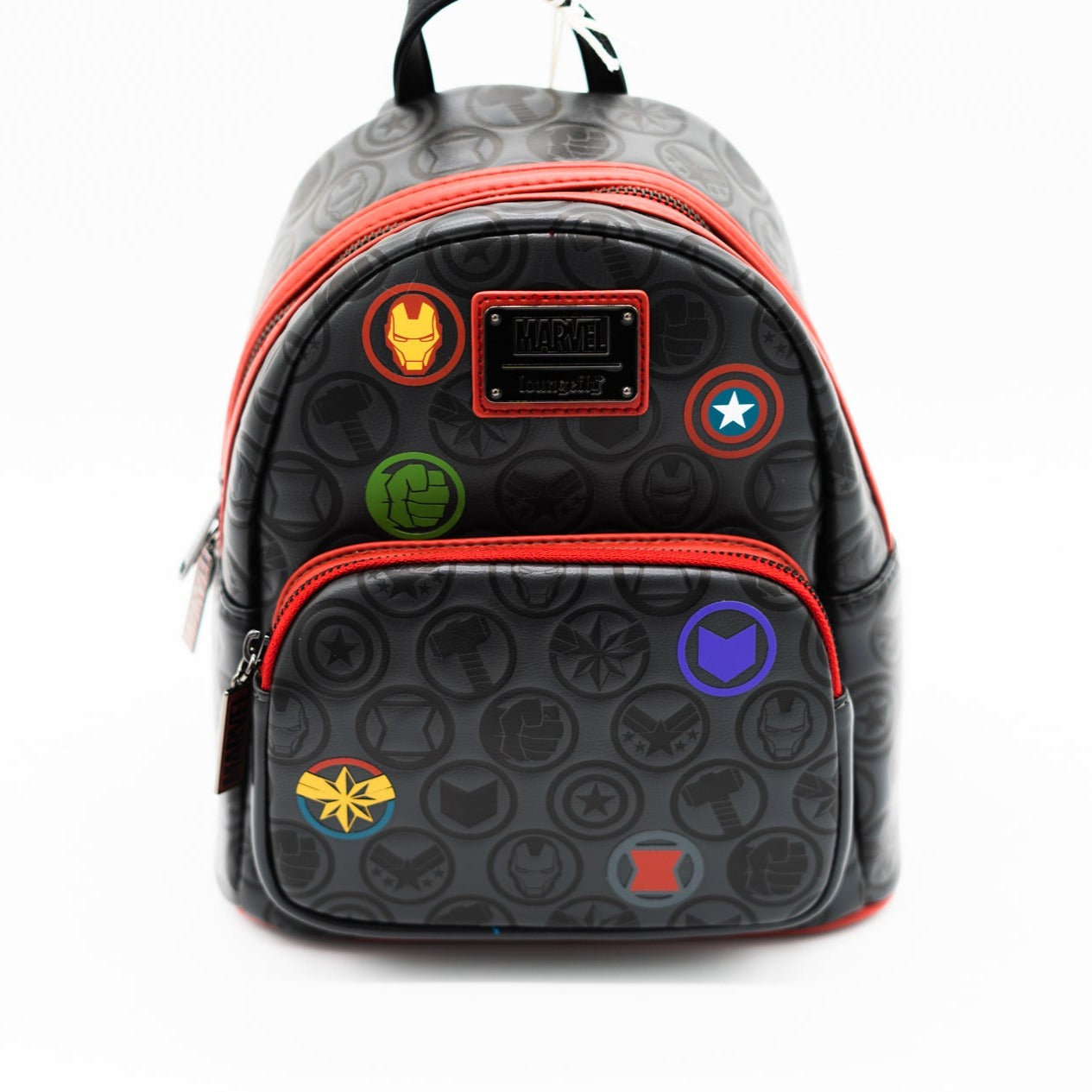 Loungefly x Marvel Avengers Debossed Icons AOP Mini Backpack