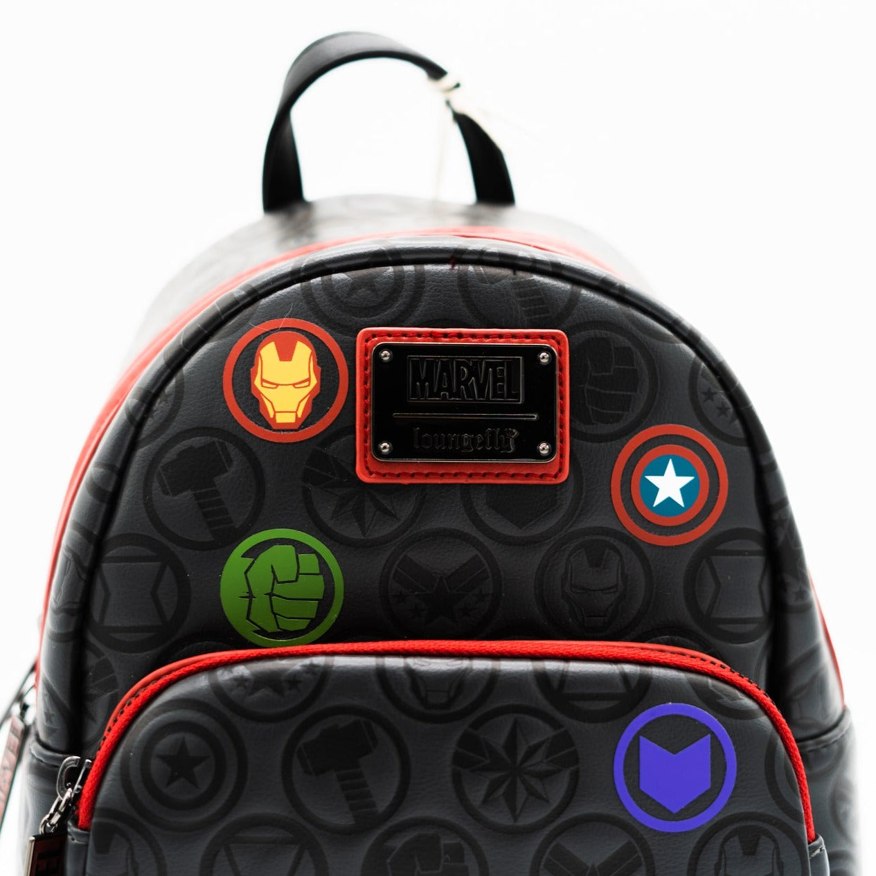 Loungefly x Marvel Avengers Debossed Icons AOP Mini Backpack