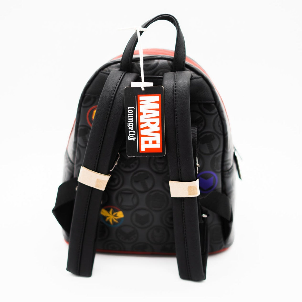 Loungefly x Marvel Avengers Debossed Icons AOP Mini Backpack