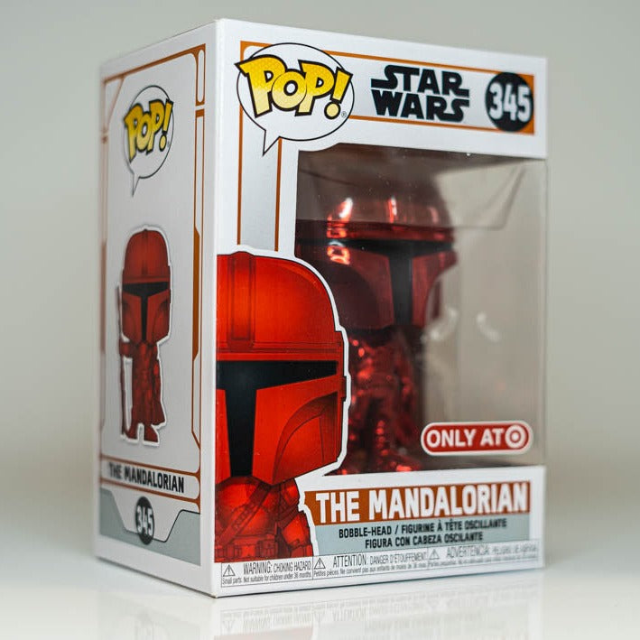 Funko Pop! The Mandalorian Red Chrome #345 Exc.