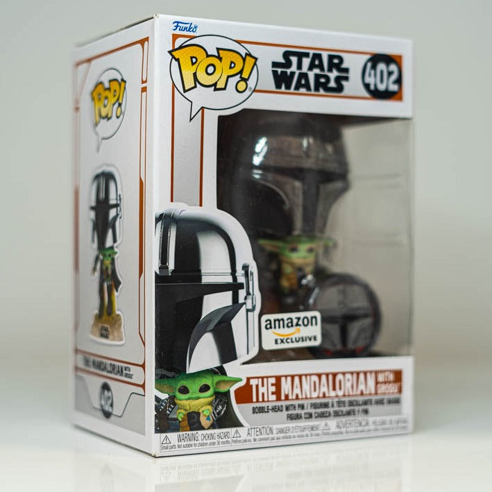 Funko Pop! The mandalorian with grogu w/pin #402 Exc.