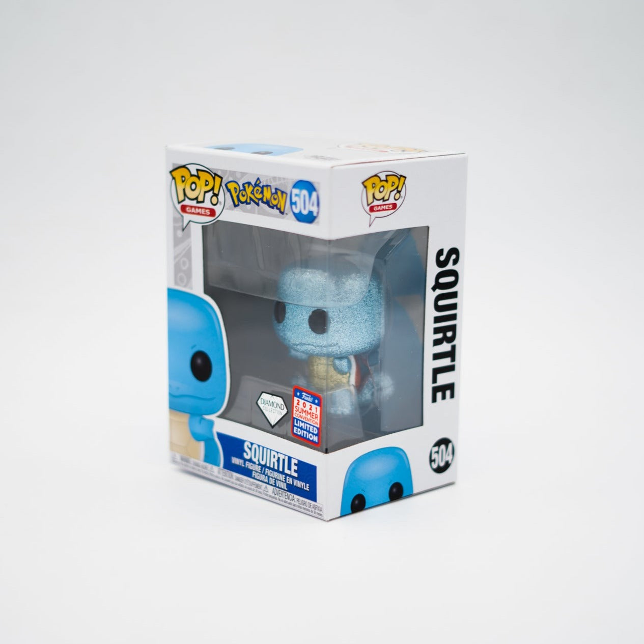Funko Pop! Squirtle 504 Diamond 2021 Summer Convention Limited Edition