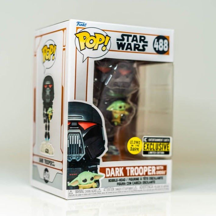 Funko Pop! Dark trooper with Grogu GITD #488 Exc.