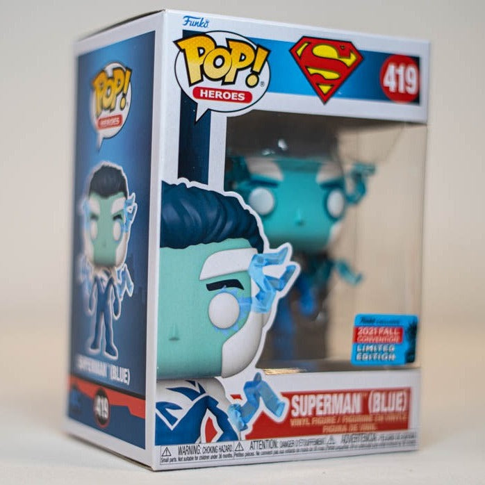 Funko Pop! Superman Blue #419 2021 Fall Conv.